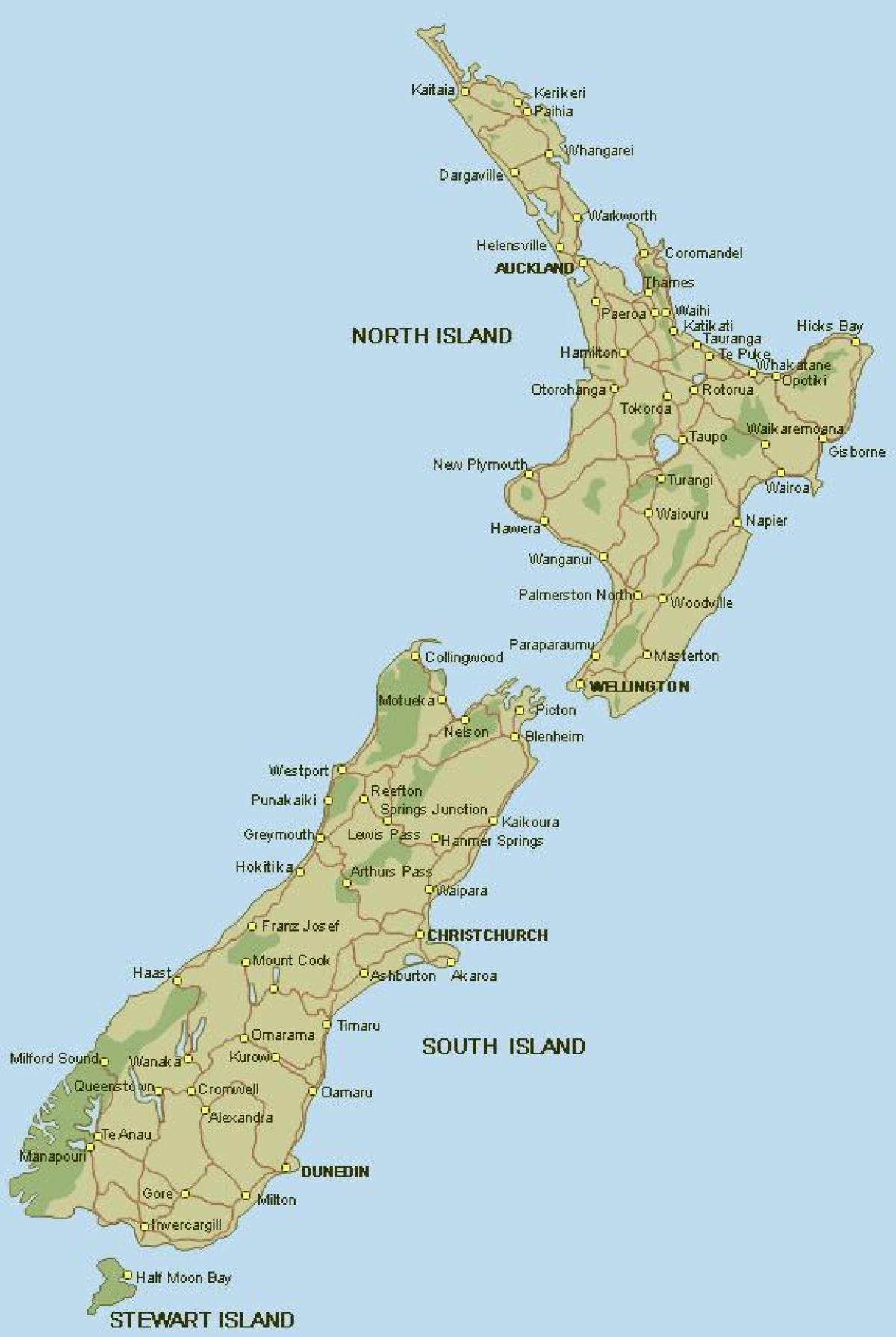 ניו זילנד מלאה מפה