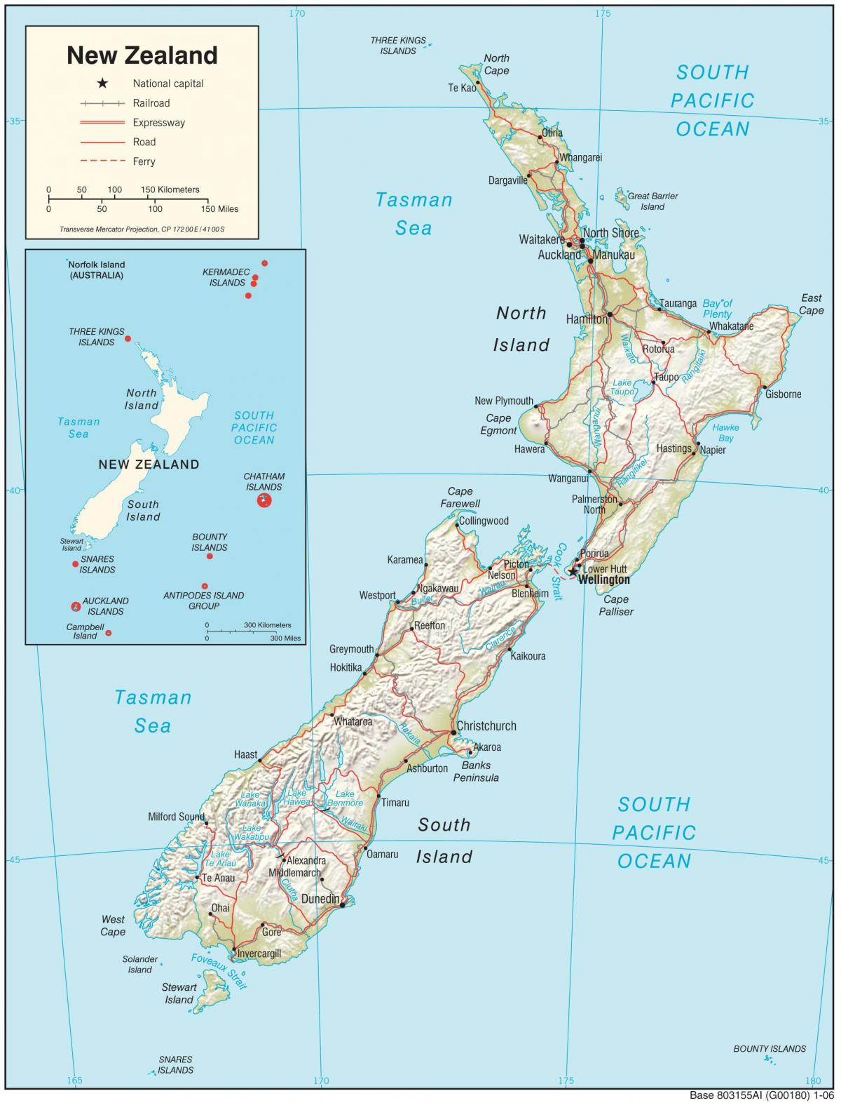 ניו זילנד המפה hd