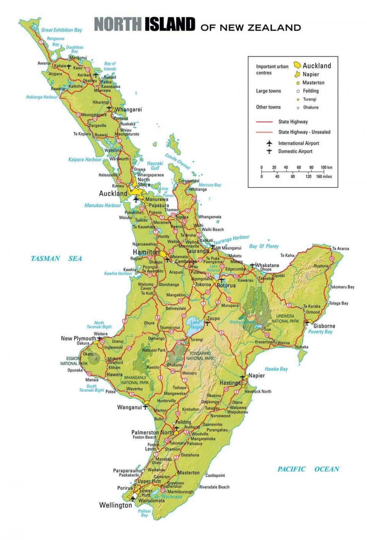 מפה של צפון ניו זילנד