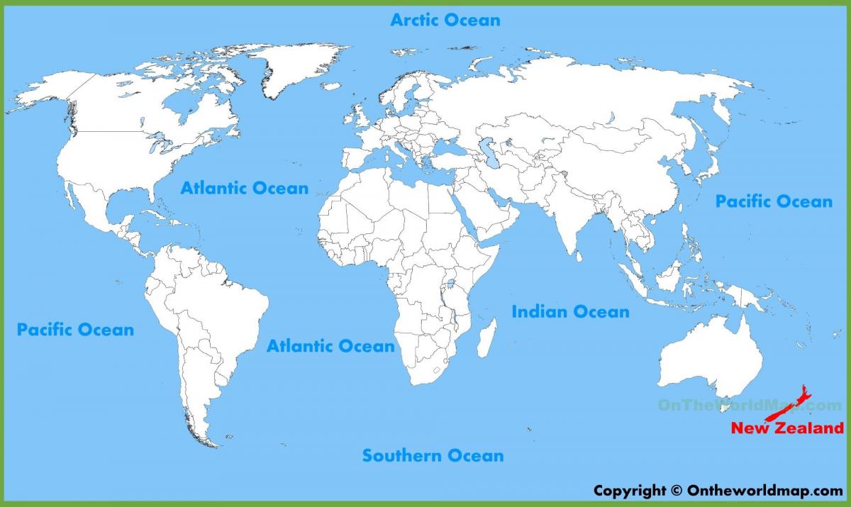 ניו זילנד מיקום על מפת העולם
