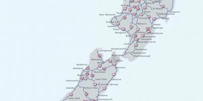 ניו זילנד כבישים מפה