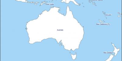 לשרטט מפה של אוסטרליה וניו-זילנד.