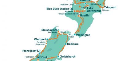 ניו זילנד תיירות מפה