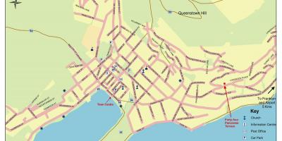 מפת רחובות של קווינסטאון ניו זילנד